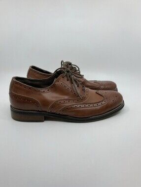 Steve Madden Wingtip Oxfords Dress Shoes Brown Leather 11